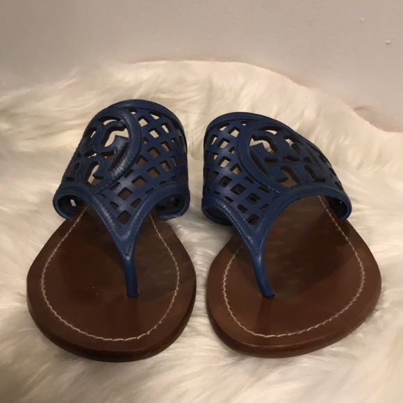 Tory Burch Shoes - TORY BURCH THATCH SANDAL TEAL SZ 7.5 LIKE NEW
